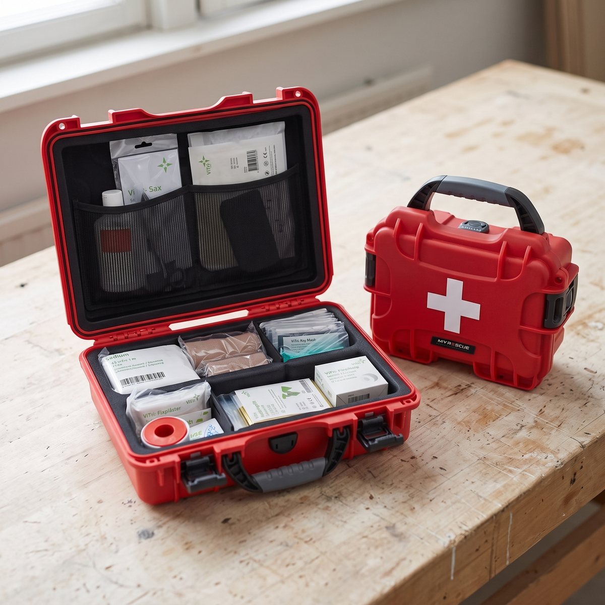 First aid cases 910 and 903
